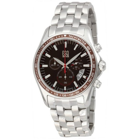 ESQ Movado Criterion Chronograph Brown Bezel Watch - Picture 1 of 1